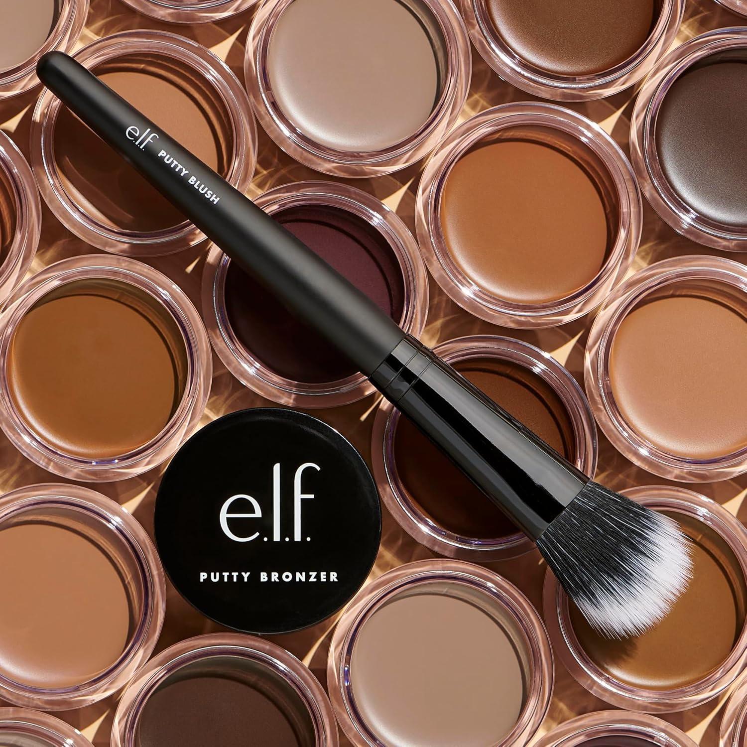 tapered brush head designed specifically for cream and putty pickup