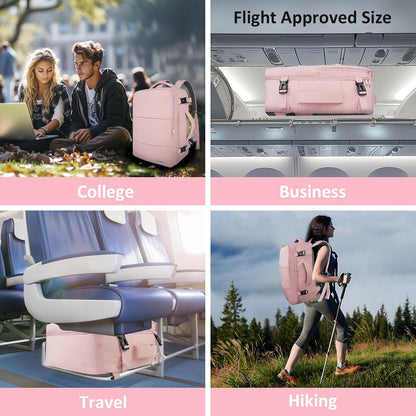 Taygeer Weekender Backpack – Patio and Picnic Daypack with Lay Flat TSA Opening and Shoe Pouch Included
