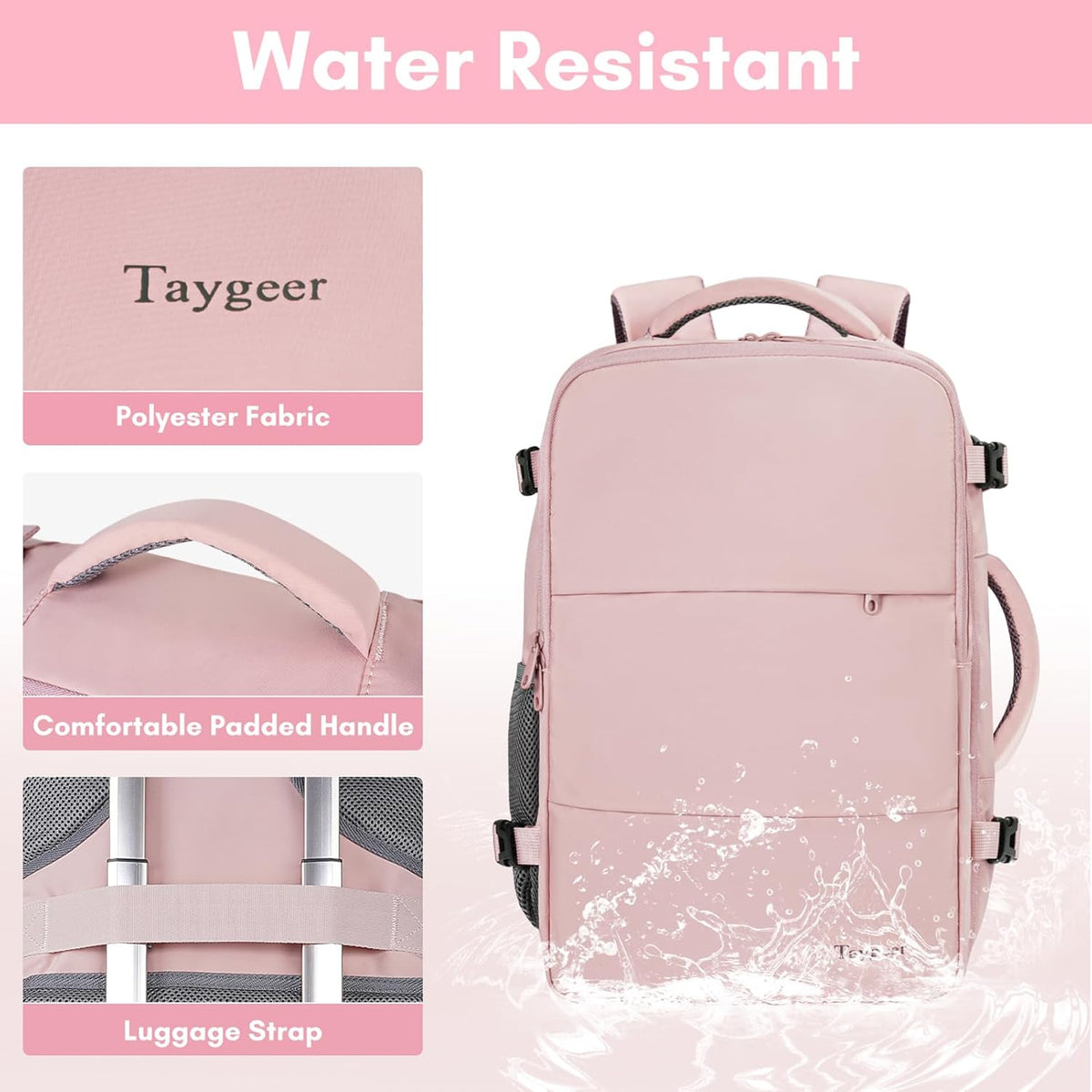 Taygeer Weekender Backpack – Patio and Picnic Daypack with Lay Flat TSA Opening and Shoe Pouch Included