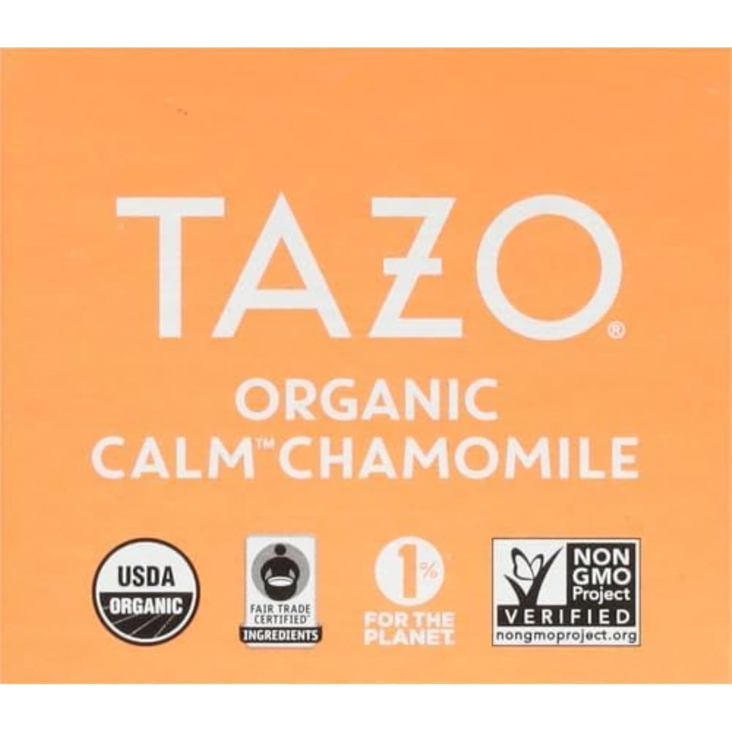 TAZO Calm Chamomile Herbal Tea Bags – Caffeine Free Bedtime Wind Down Ritual, 16 Individually Wrapped Bags