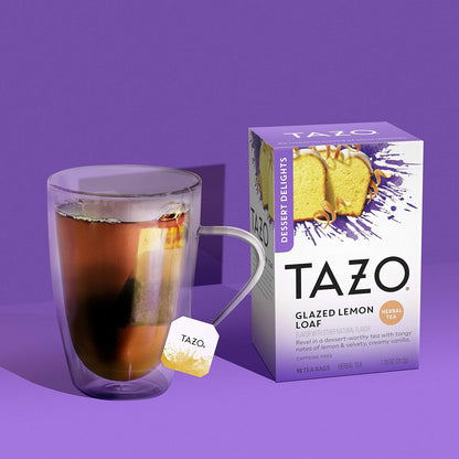 TAZO Glazed Lemon Loaf Herbal Tea – Caffeine-Free Wind-Down Ritual for Bedtime Sipping