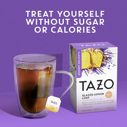 TAZO Glazed Lemon Loaf Herbal Tea – Caffeine-Free Wind-Down Ritual for Bedtime Sipping