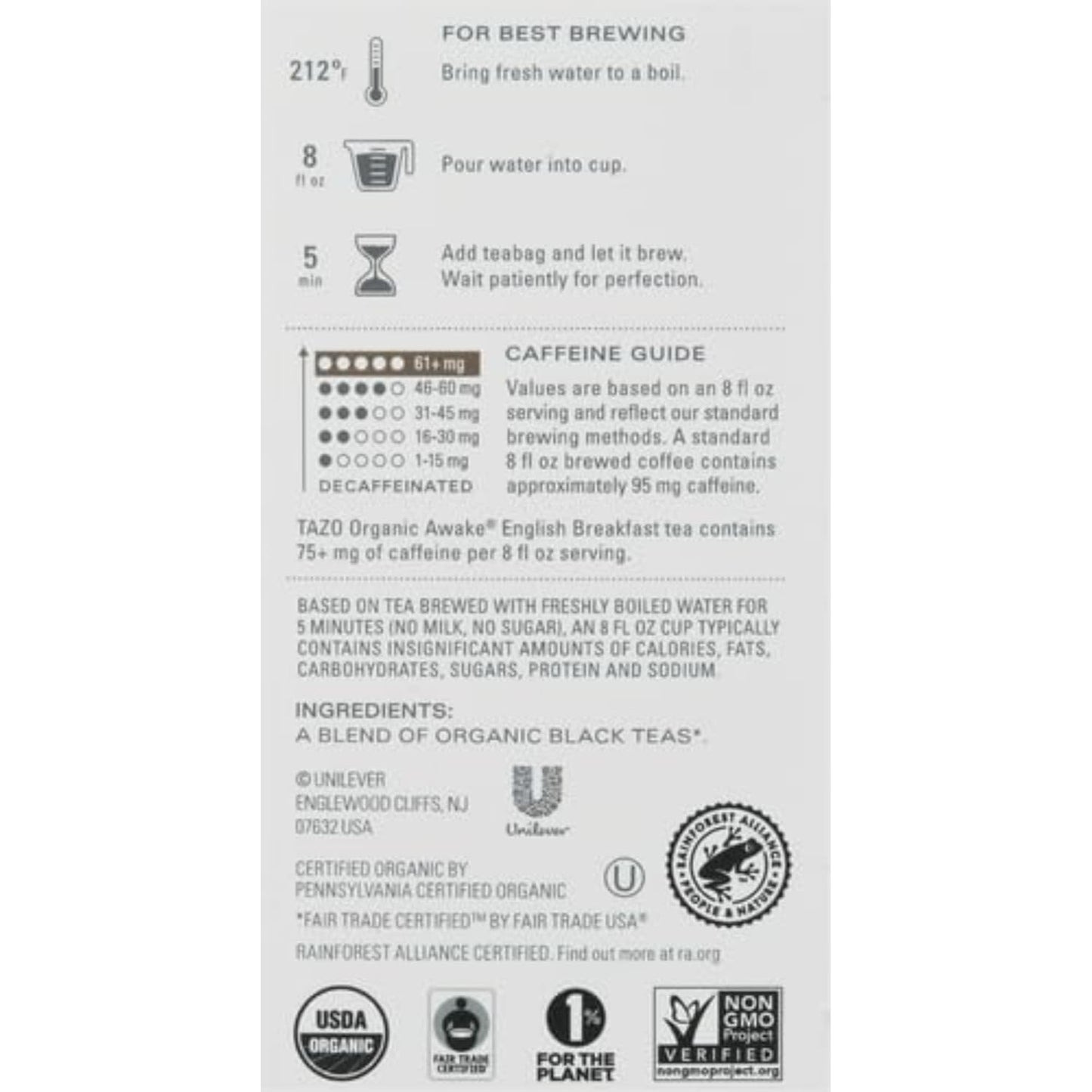 Tazo Organic Awake English Breakfast Black Tea – Thoughtful Black Tea Gift for Tea Enthusiasts