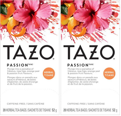 TAZO Passion Herbal Tea – Office Breakroom Herbal Supply for Shared Pantry Stocking