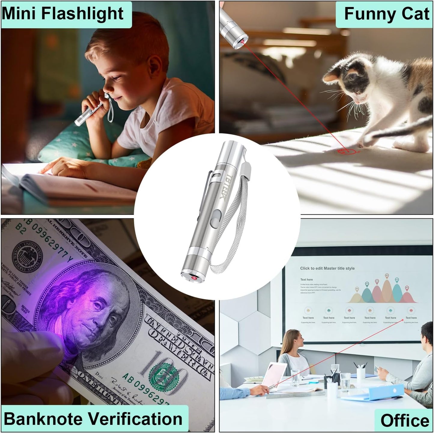 TBTeek Cat Laser Toy – Thoughtful Birthday Gift for Cat Lovers, USB Rechargeable Interactive Play