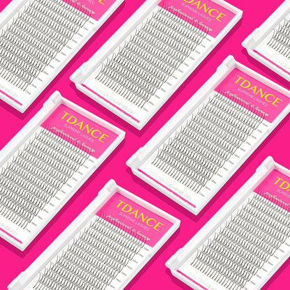 TDANCE Time-Saving Premade Spike Eyelashes – 0.07mm Pre-Fanned Design for High-Volume Lash Artists Managing Daily Appointments