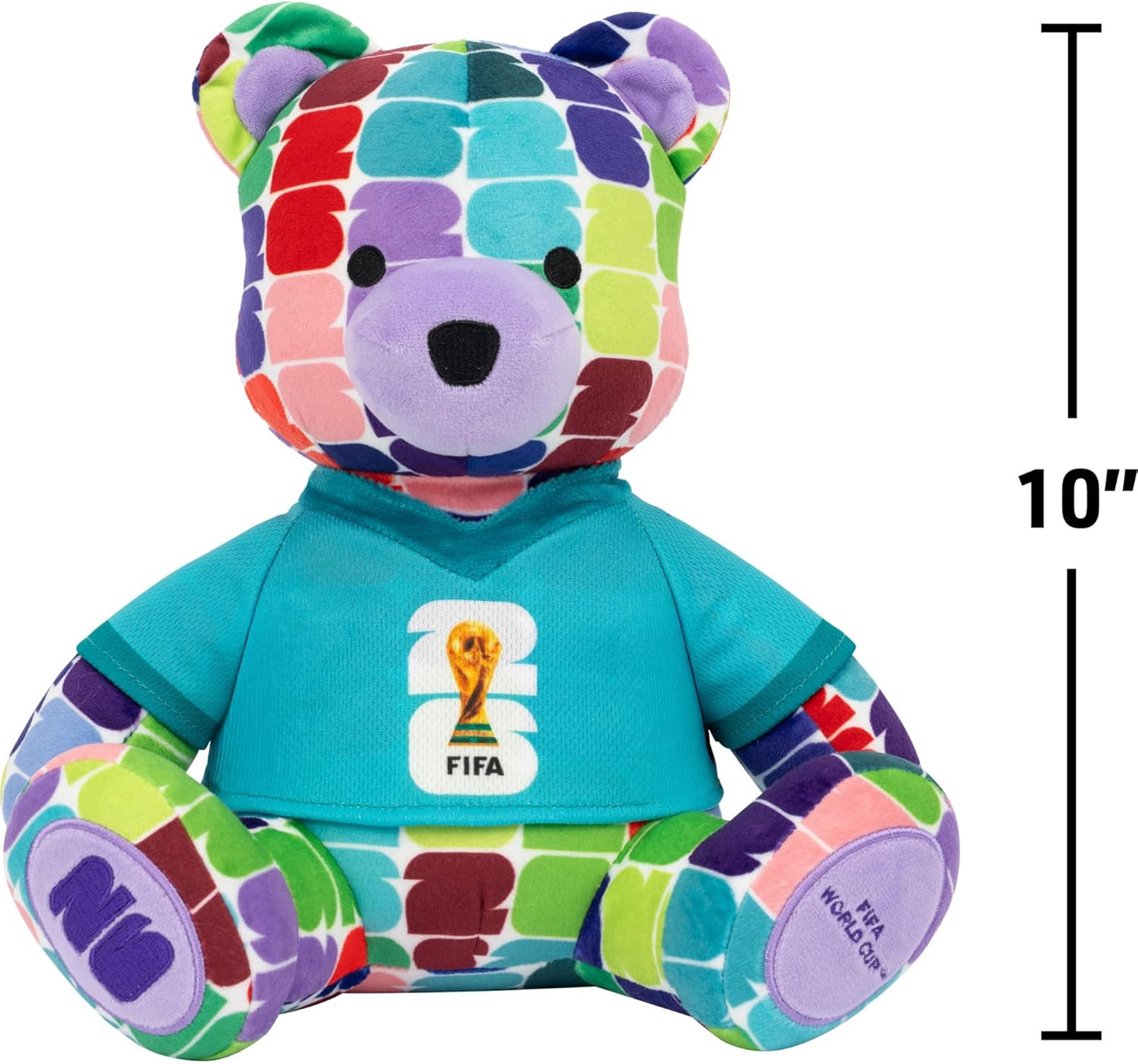 teal jersey with printed fifa trophy logo on the front and '26' on the back