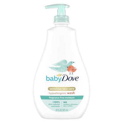 tear-free, hypoallergenic, fragrance-free gentle wash formula suitable from newborn first bath