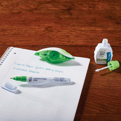 tear-resistant, mess-free white correction tape with 2mm line width