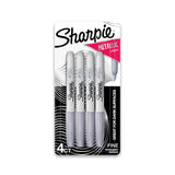 Sharpie Metallic Silver Markers – Precision Fine Point Pens for Office Labels, Workshop Organization on Dark Bins