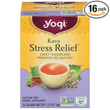 Yogi Tea Kava Stress Relief – Bath Time Relaxation Tea, Vegan and Gluten-Free Evening Brew