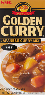 S&B Golden Curry Sauce Mix Hot 3.2 oz – Japanese Curry Block for Easy Home Weeknight Dinners