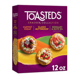 Toasteds Crackers Variety Box – Housewarming Gift for the Snack Lover, Three Flavors in One, 12oz
