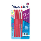 Paper Mate Flair Felt Tip Pens 0.7mm Medium Point Red 4 Count – Color Coding for Home Office and Study Desk