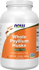 NOW Foods Whole Psyllium Husks – Quick-Mix Soluble Fiber for Busy Morning Routines