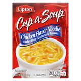 Lipton Cup-a-Soup Chicken Noodle Instant Soup – Low-Calorie Comfort Cup for Wind-Down Evenings, 50 Calorie Single-Serve