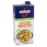 Swanson Natural Goodness Lower Sodium Chicken Broth – Heart-Healthy Pantry Staple for Low-Salt Meal Prep