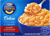 Kraft Deluxe Sharp Cheddar Macaroni & Cheese Dinner for Kids' Lunchbox and Weeknight Family Dinners
