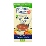 Kitchen Basics No-Salt Added Vegetable Broth for Sodium-Restricted Diets, 32 oz Gluten-Free Stock for Wellness Pantry