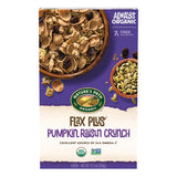 Nature's Path Organic Flax Plus Pumpkin Raisin Crunch Cereal – High Protein Desk Breakfast for Focused Work Mornings, 6g Plant Based Fuel