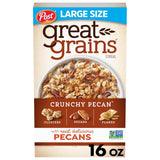 Great Grains Crunchy Pecans Cereal – Quick Whole Grain Breakfast for Busy Home Office Mornings