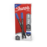 Sharpie Felt Tip Pens, Fine Point (0.4mm) Blue, 12 Count – Thoughtful Gift for Journalers and Planner Hobbyists