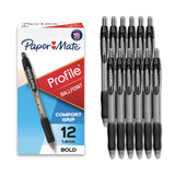 Paper Mate Profile Retractable Ballpoint Pens – Office Desk Essential for Daily Note-Taking and Meeting Notes