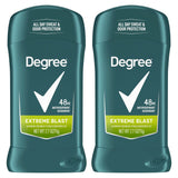 Degree Men Extreme Blast Deodorant Twin Pack – Portable Citrus Stick for Construction Sites, Athletic Fields, and Outdoor Shifts