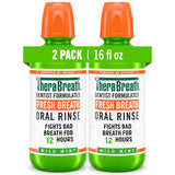 TheraBreath Fresh Breath Mouthwash – Practical Housewarming or Holiday Gift for the Wellness-Minded, Mild Mint 2-Pack
