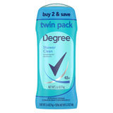 Degree Shower Clean Antiperspirant Twin Pack – Thoughtful Birthday Gift for Her with 48-Hour Rose Jasmine Freshness, 2.6 oz Sticks