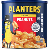 Planters Salted Peanuts (56 oz Canister) – Sturdy Travel Snack for Camping Trips and Backyard Patio Pairings