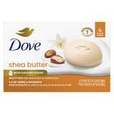 Dove Beauty Bar Soap with Shea Butter – One Bar Replaces Three Bottles, Streamlined Bathroom Countertop Cleanser