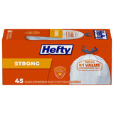 Hefty Strong 13 Gallon White Trash Bags – Focus-Friendly Disposal for Study and Work From Home Setups, 120 Ct