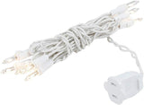 Novelty Lights Simple White Wire String Lights for Uncluttered Home Decor, 10 Clear Mini Incandescent Bulbs in 5.5ft Streamlined Design