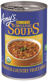Amy's Kitchen Vegan French Country Vegetable Soup – Allergy Friendly Canned Soup Safe for School Lunches and Family Dinners