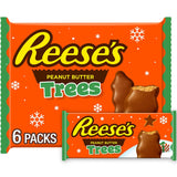 REESE'S Milk Chocolate Peanut Butter Trees Holiday Gift Basket Filler – Kosher Certified Christmas Candy for Secret Santa and Stocking Stuffers
