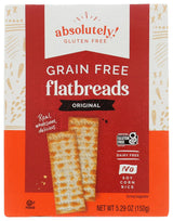 Absolutely Gluten Free Original Flatbread 5.29 oz – Confidently Safe Snack for Celiac and Gluten-Sensitive Diets