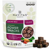 Navitas Organics Cacao Goji Power Snacks – Steady-Energy Office Desk Snack to Beat the 3 PM Crash, 8 oz Resealable