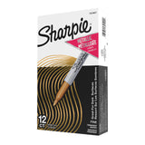 Sharpie Metallic Permanent Markers, Fine Point, Gold, 12 Count – AP Certified Safe for Classroom Art Projects and Kids' Rooms