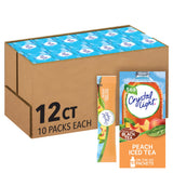 Crystal Light Drink Mix Peach Iced Tea – 120 Packets for Camping Trips and Open-Air Refreshment