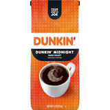 Dunkin' Dark Roast Ground Coffee – Bold Morning Brew for Home Office Focus, 11 oz Resealable Bag