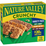 Nature Valley Crunchy Granola Bars – Desk Drawer Snack for Focused Workdays, 12 Pouches