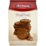 Archway Crispy Gingersnaps, 12 oz Lunchbox Snack and After-School Treat for Kids