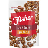Fisher Praline Pecans, 5.5 oz Resealable Pouch — Mindful Afternoon Snack for a Calm Desk Break and Self-Care Ritual