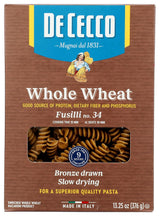 De Cecco Whole Wheat Fusilli – High-Fiber Italian Pasta for Heart-Healthy Family Dinners