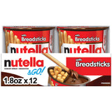 Nutella & GO! Chocolate Hazelnut Spread with Breadsticks – School Lunchbox Snack Pack for Kids, 12 Single-Serve 1.8 oz Cups
