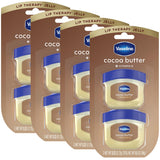 Vaseline Lip Therapy Cocoa Butter 6-Pack – Clean and Simple Mini Lip Balm for Uncluttered Vanities, Effortless Hydration