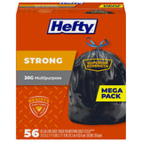 Hefty Strong 30 Gallon Trash Bags for Calm Closet and Attic Purges, Heavy Duty Drawstring