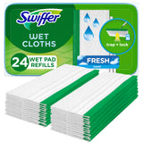Swiffer Sweep + Mop Wet Refill Pads – Family-Safe Kitchen and Bathroom Floor Cleanup for Active Households, 24ct