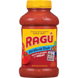 Ragu Old World Style Meat Sauce – Family-Size 45 oz Jar for Hearty Italian Dinners at Home